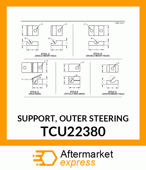 SUPPORT, OUTER STEERING TCU22380