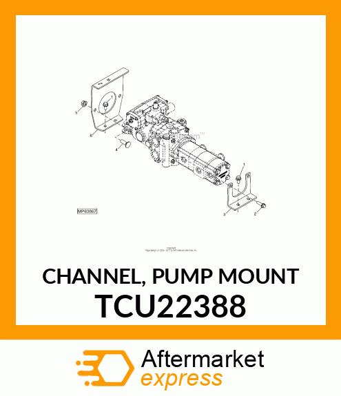 CHANNEL, PUMP MOUNT TCU22388