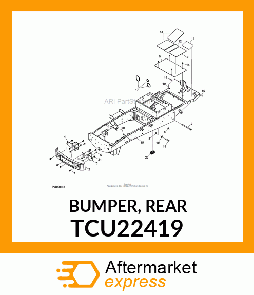 BUMPER, REAR TCU22419