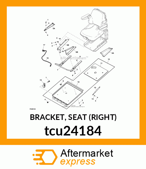 BRACKET, SEAT (RIGHT) tcu24184