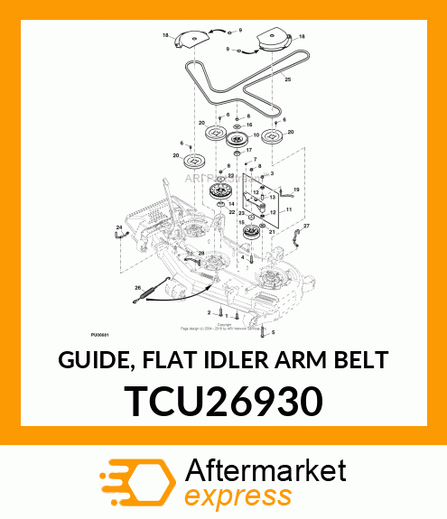 GUIDE, FLAT IDLER ARM BELT TCU26930