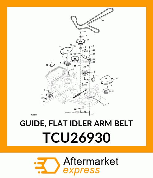GUIDE, FLAT IDLER ARM BELT TCU26930