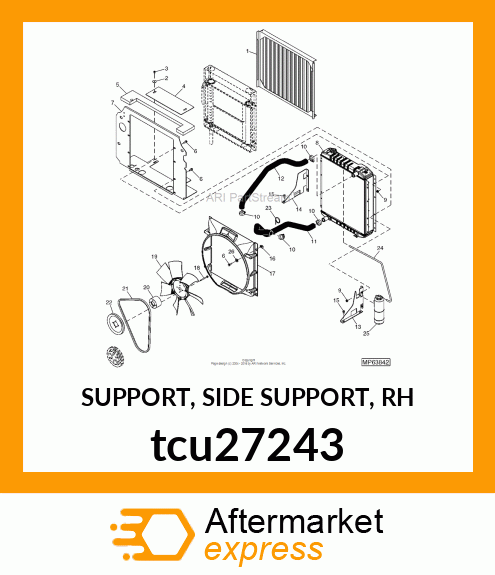 SUPPORT, SIDE SUPPORT, RH tcu27243