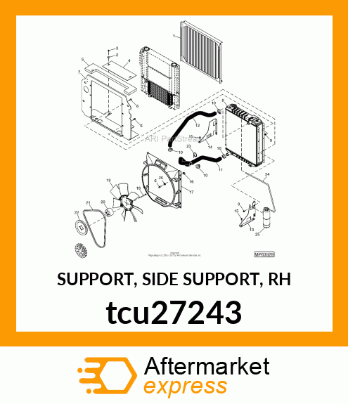 SUPPORT, SIDE SUPPORT, RH tcu27243