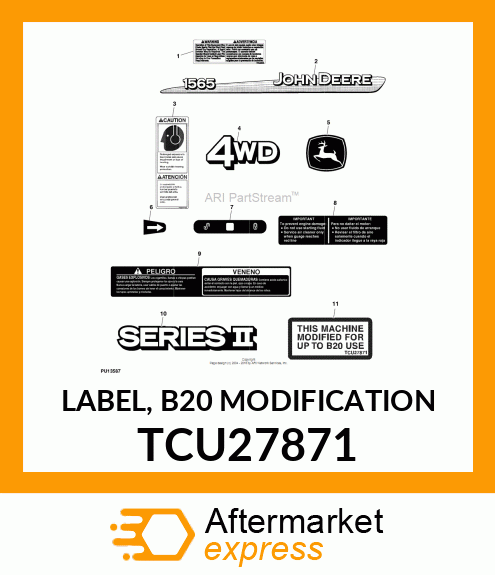 LABEL, B20 MODIFICATION TCU27871