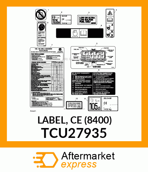 LABEL, CE (8400) TCU27935