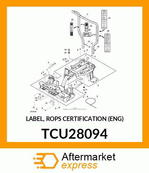 LABEL, ROPS CERTIFICATION (ENG) TCU28094