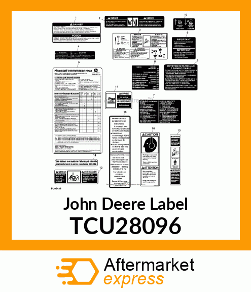 ROPS INFORMATION LABEL, FRENCH TCU28096