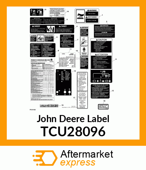 ROPS INFORMATION LABEL, FRENCH TCU28096