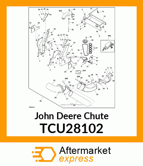 CHUTE, LOWER MCS TCU28102