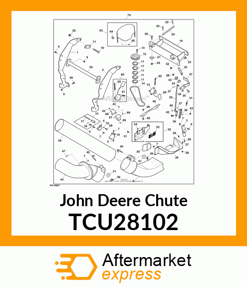 CHUTE, LOWER MCS TCU28102