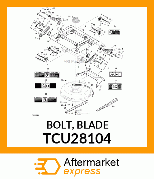 BOLT, BLADE TCU28104