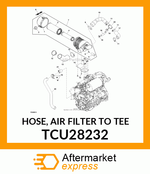 HOSE, AIR FILTER TO TEE TCU28232