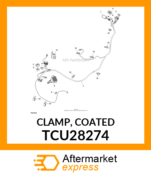 CLAMP, COATED TCU28274