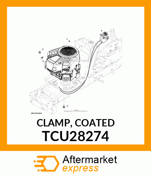 CLAMP, COATED TCU28274