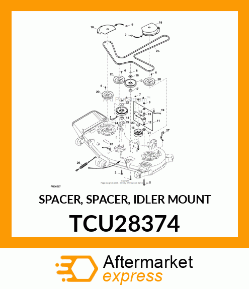 SPACER, SPACER, IDLER MOUNT TCU28374