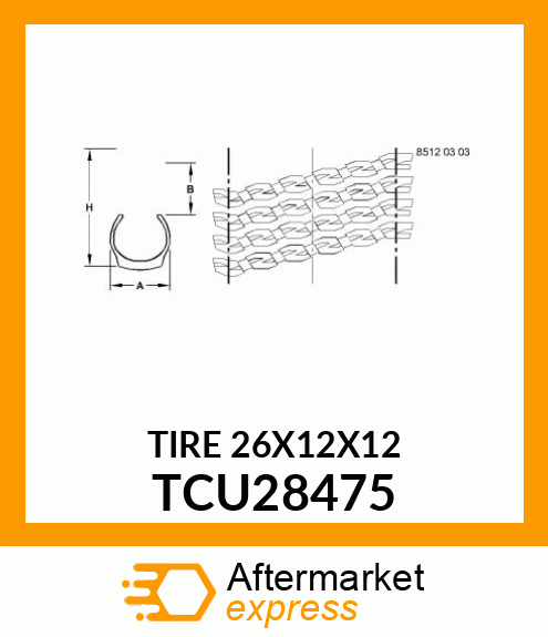 TIRE, 26 X 12 TCU28475