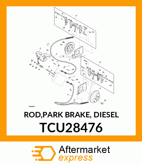 ROD,PARK BRAKE, DIESEL TCU28476