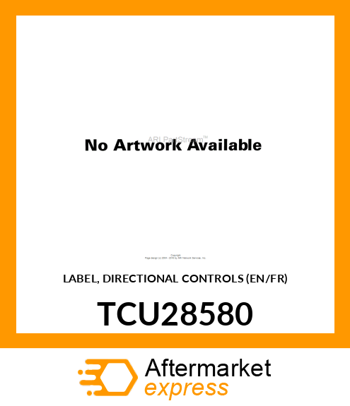 LABEL, DIRECTIONAL CONTROLS (EN/FR) TCU28580