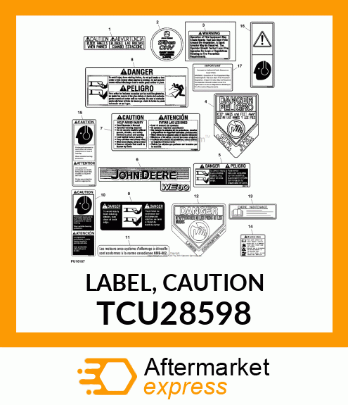 LABEL, CAUTION TCU28598