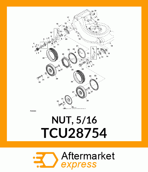 NUT, 5/16 TCU28754