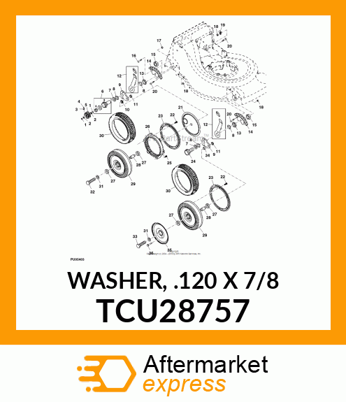 WASHER, .120 X 7/8 TCU28757