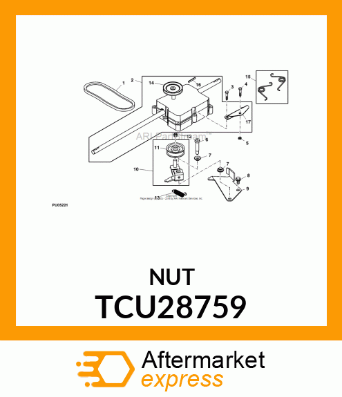 NUT, 3/8 X 16 CENTER LOCK TCU28759