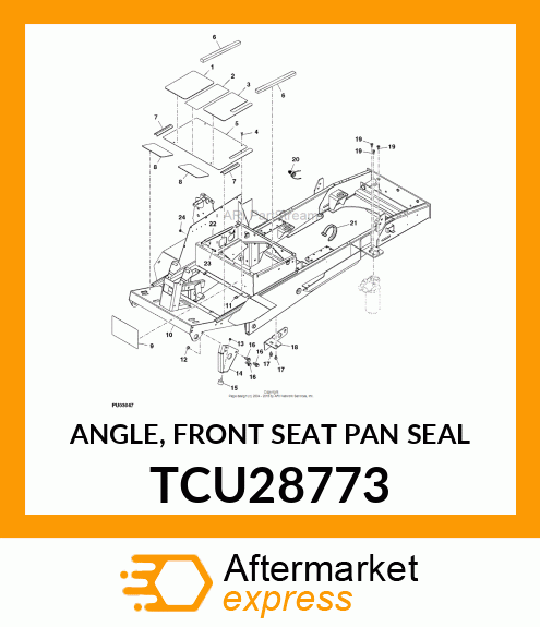 ANGLE, FRONT SEAT PAN SEAL TCU28773