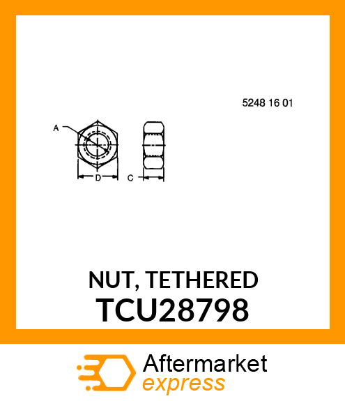 NUT, TETHERED TCU28798