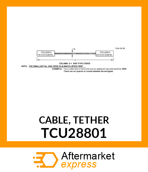 CABLE, TETHER TCU28801