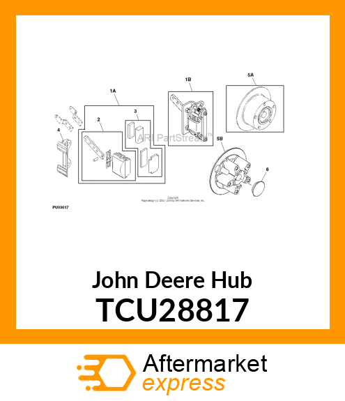 HUB, DISC BRAKE TCU28817