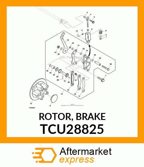 ROTOR, BRAKE TCU28825