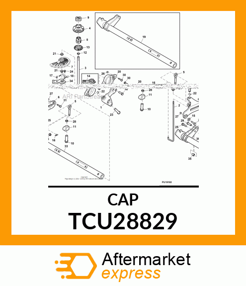 KNOB, TRANSPORT LOCK, TCU28829