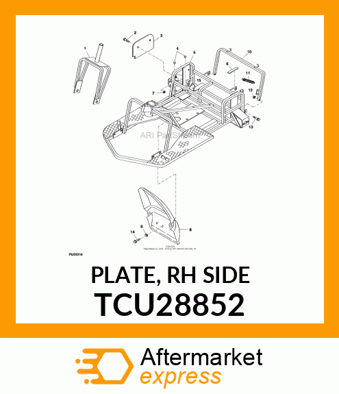 PLATE, RH SIDE TCU28852