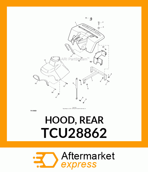 HOOD, REAR TCU28862