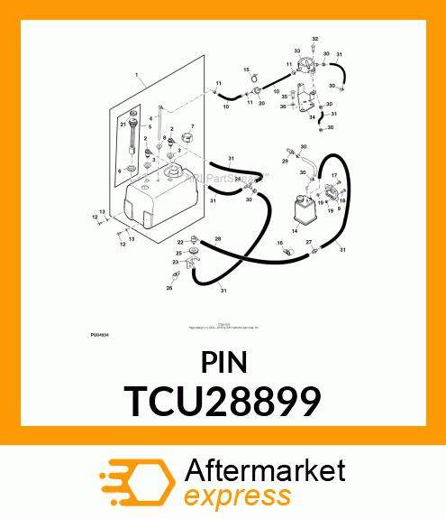 FITTING, BARB HOSE TCU28899