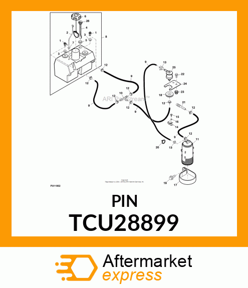 FITTING, BARB HOSE TCU28899