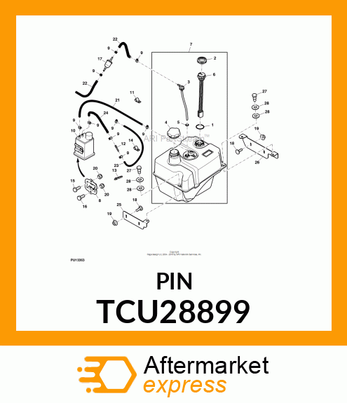 FITTING, BARB HOSE TCU28899