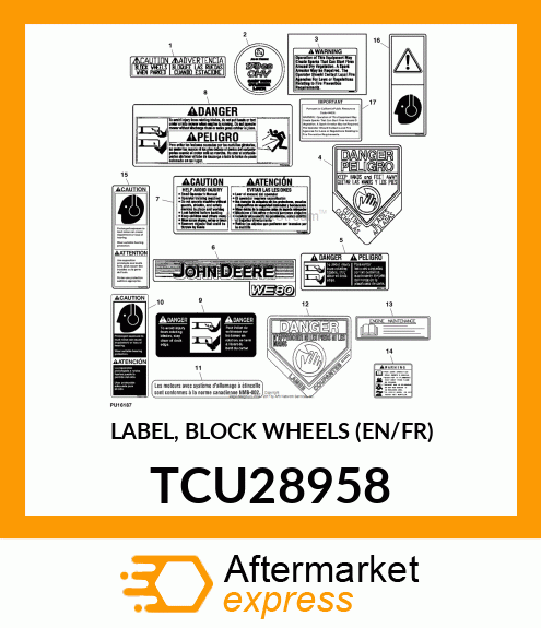 LABEL, BLOCK WHEELS (EN/FR) TCU28958