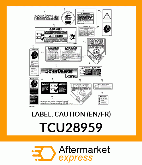 LABEL, CAUTION (EN/FR) TCU28959