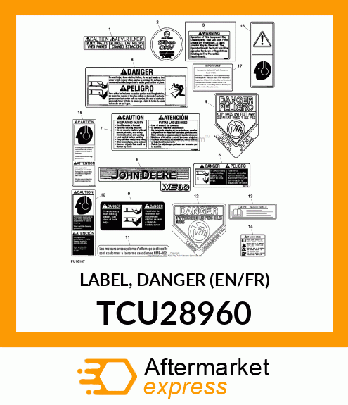 LABEL, DANGER (EN/FR) TCU28960