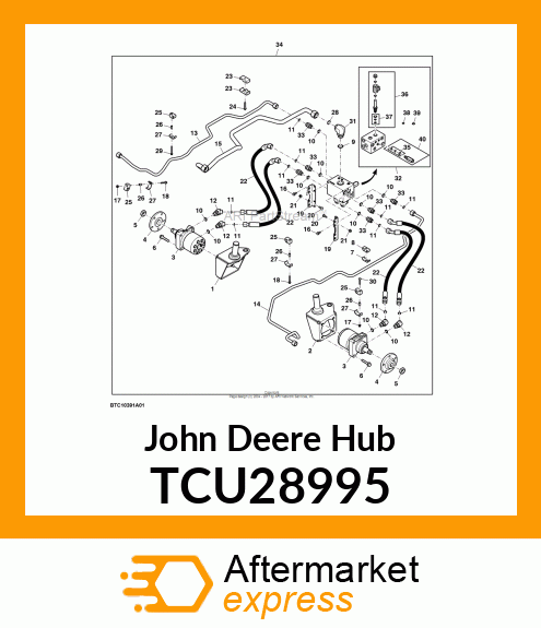 HUB, REAR WHEEL TCU28995