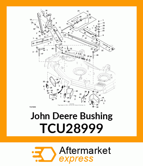 BEARING, BELL CRANK, BRAKE TCU28999