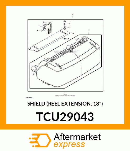 SHIELD (REEL EXTENSION, 18") TCU29043