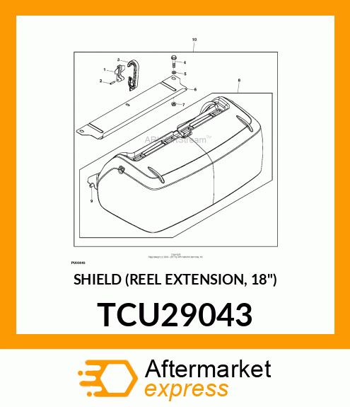 SHIELD (REEL EXTENSION, 18") TCU29043