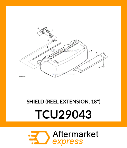 SHIELD (REEL EXTENSION, 18") TCU29043