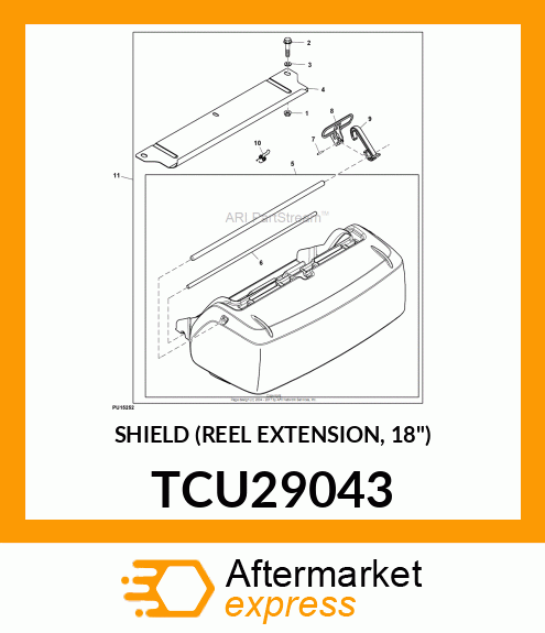 SHIELD (REEL EXTENSION, 18") TCU29043