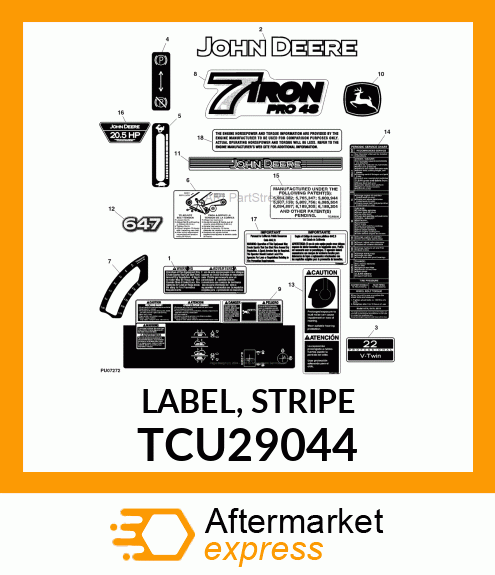 LABEL, STRIPE TCU29044