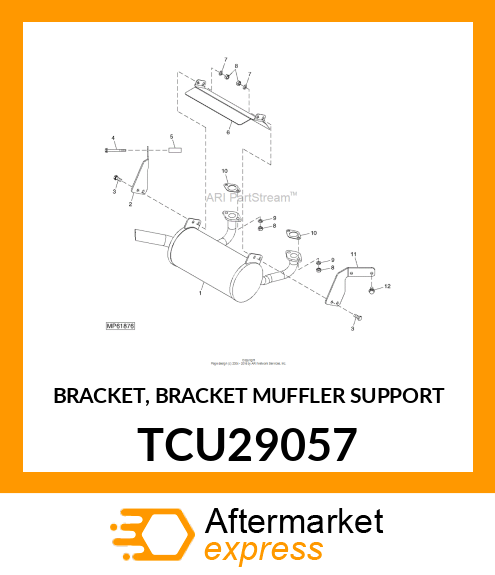 BRACKET, BRACKET MUFFLER SUPPORT TCU29057