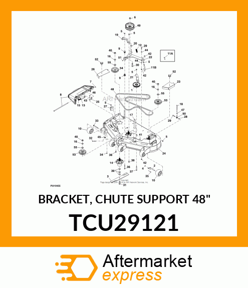 BRACKET, CHUTE SUPPORT 48" TCU29121